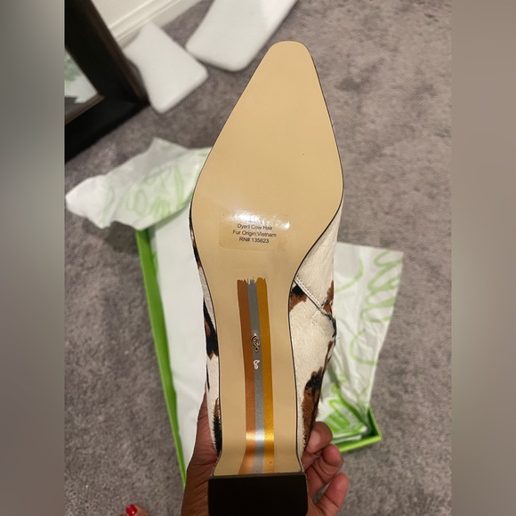 Sam Edelman Sylvia Black and Brown Patterned Heeled Boots - Picture 5 of 11